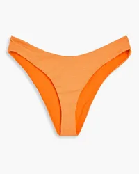 Mara Hoffman Cece tief sitzendes geripptes Bikini-Höschen Orange