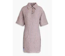 Hemdkleid aus Seersucker aus einer Leinen-Baumwollmischung inMinilänge mit Gingham-Karo