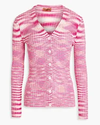 Missoni Cardigan aus Rippstrick Pink