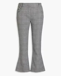 Balmain Kick-flare-Hose aus Tweed mit Prince of Wales Check Schwarz