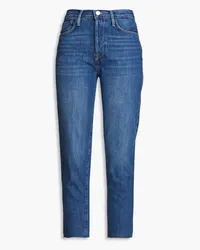 Frame Denim Le Original hoch sitzende Cropped Karottenjeans Blau