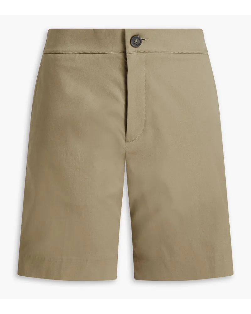 Sandro Shorts aus Twill aus einer Baumwollmischung Grün