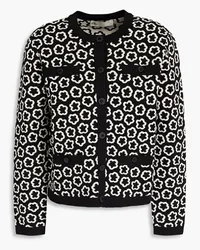 Tory Burch Cardigan aus Jacquard-Strick Schwarz