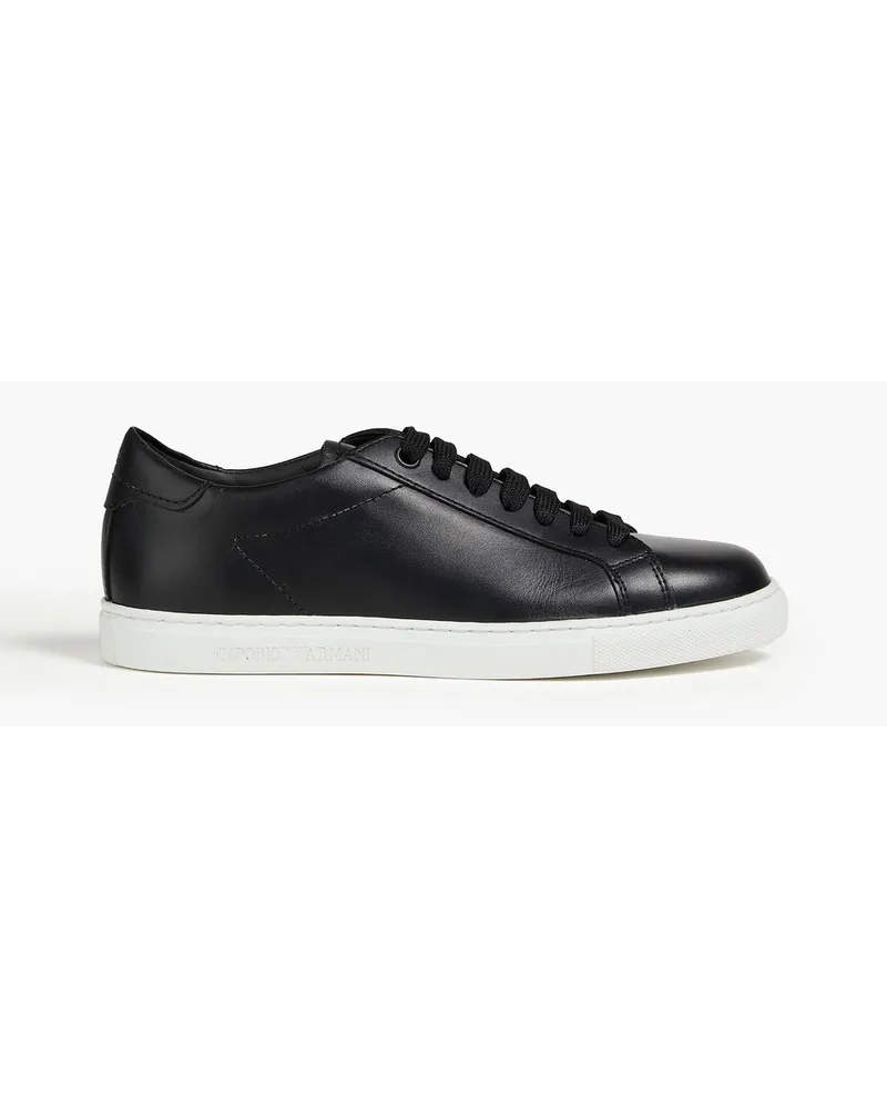 Emporio Armani Sneakers aus Leder Schwarz