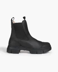 Ganni Chelsea-Boots aus Gummi Schwarz