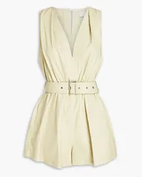 IRO Playsuit aus Leder mit Gürtel Gelb