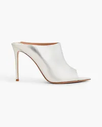 Gianvito Rossi Nova Mules aus -Leder Metallic