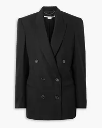 Stella McCartney Doppelreihiger Blazer aus Grain de Poudre Schwarz