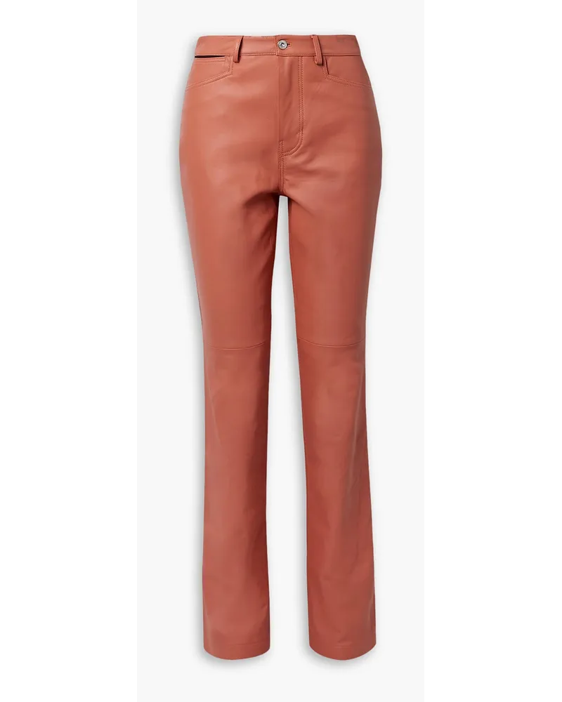 Proenza Schouler Hose mit geradem Bein aus Leder Orange