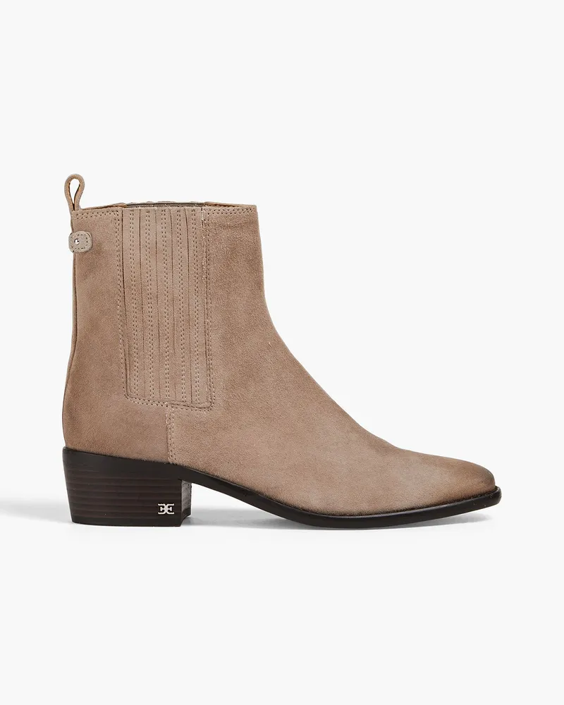 Sam Edelman Bronson Chelsea-Boots aus Veloursleder Grau