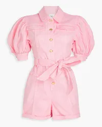 Aje. Cecilly Playsuit aus Denim Pink