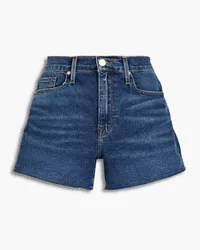 Frame Denim Le Brigette Jeansshorts mit Fransen Blau