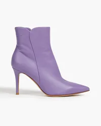 Gianvito Rossi Levy Ankle Boots aus Leder Lila