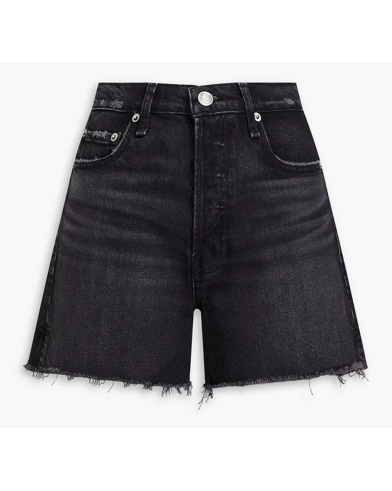 Rag & Bone Jeansshorts inDistressed-Optik Schwarz