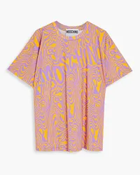 Moschino T-Shirt aus Baumwoll-Jersey mit Print Lila