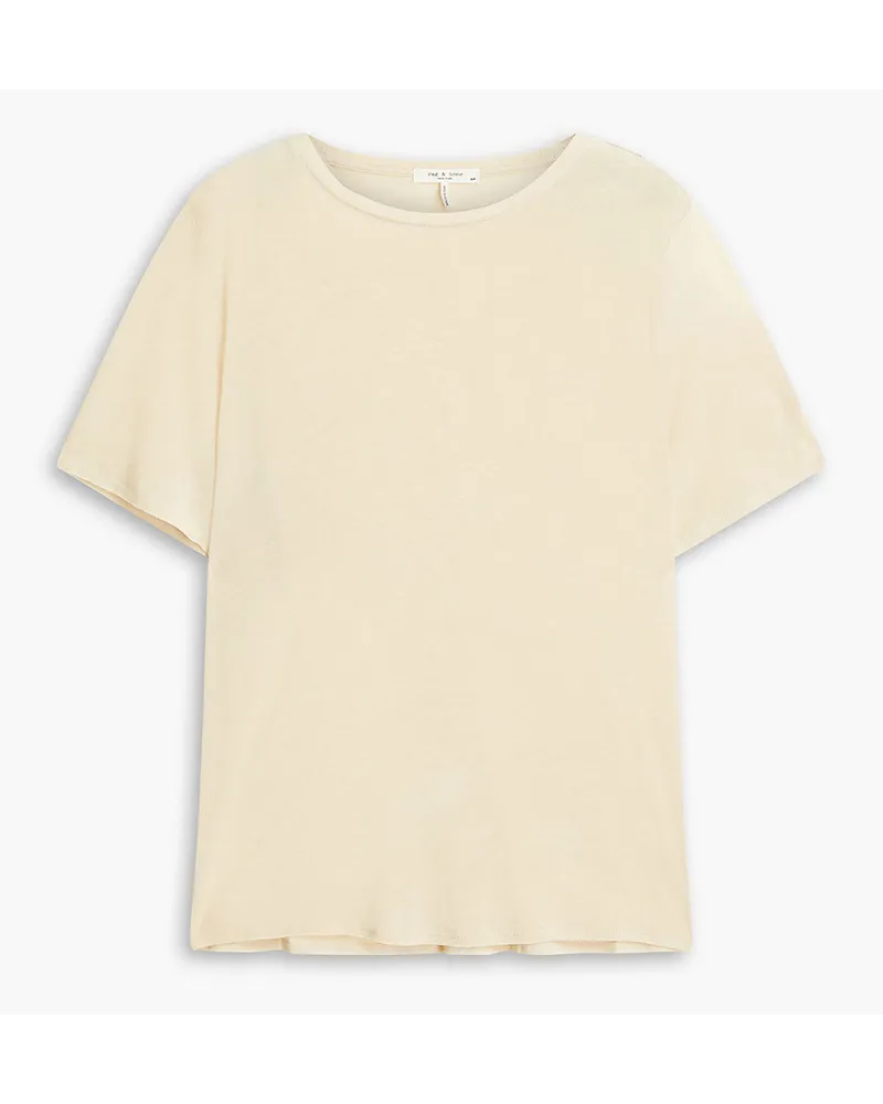 Rag & Bone Michal T-Shirt aus Jersey mit Flammgarneffekt Neutral