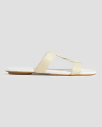 Stuart Weitzman Ibiza Sandalen aus Canvas Weiß