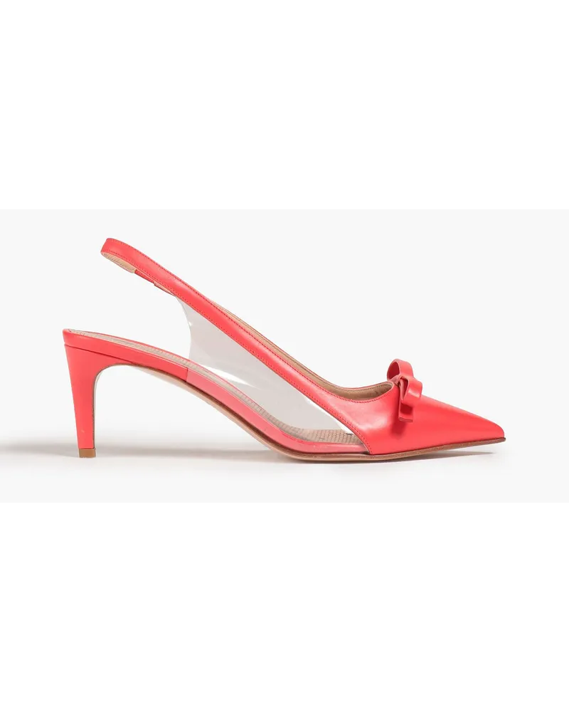 RED Valentino Slingback-Pumps aus PVC und Leder mit Schleife Orange