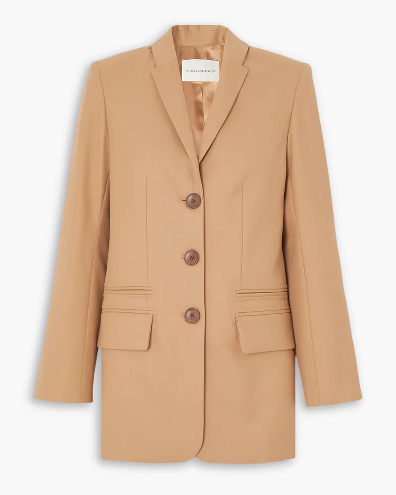 By Malene Birger Porter Blazer aus Twill mit recycelten Fasern und Stretch-Anteil Neutral