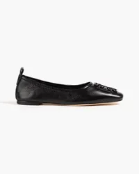 Tory Burch Ines Ballerinas aus Leder Schwarz