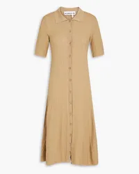 ROTATE Birger Christensen Kleid aus Pointelle-Strick Neutral