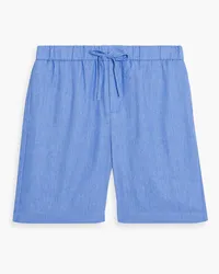 Frescobol Carioca Shorts aus einer Leinen-Baumwollmischung mit Tunnelzug Blau