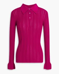 3.1 phillip lim Poloshirt aus einer gerippten Baumwollmischung Lila