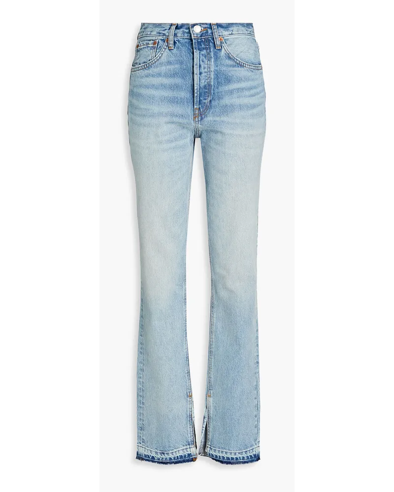 RE/DONE Halbhohe Bootcut-Jeans inDistressed-Optik Blau