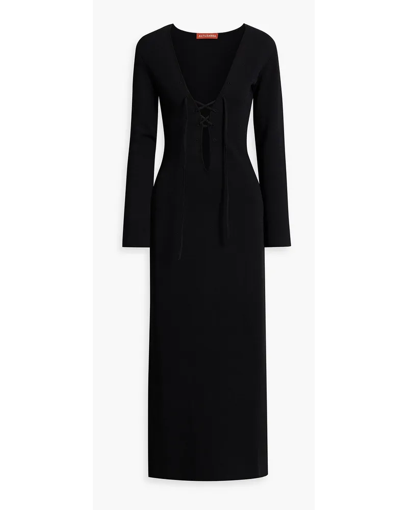 Altuzarra Maxikleid aus Stretch-Strick mit Cut-outs Schwarz