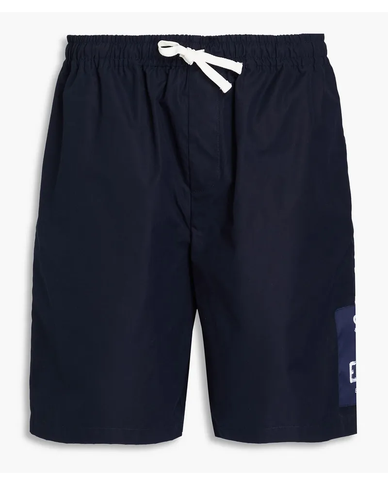 Emporio Armani Shorts aus Baumwollpopeline Blau