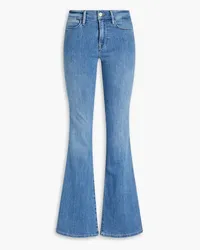 Frame Denim Le High Flare hoch sitzende Schlagjeans Blau