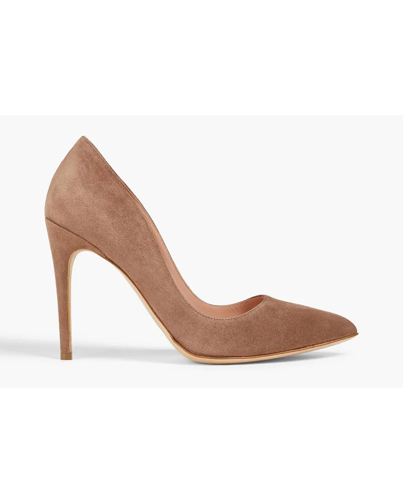 Rupert Sanderson Pumps aus Veloursleder Neutral