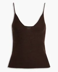 Rag & Bone Selah geripptes Tanktop aus einer Wollmischung Braun