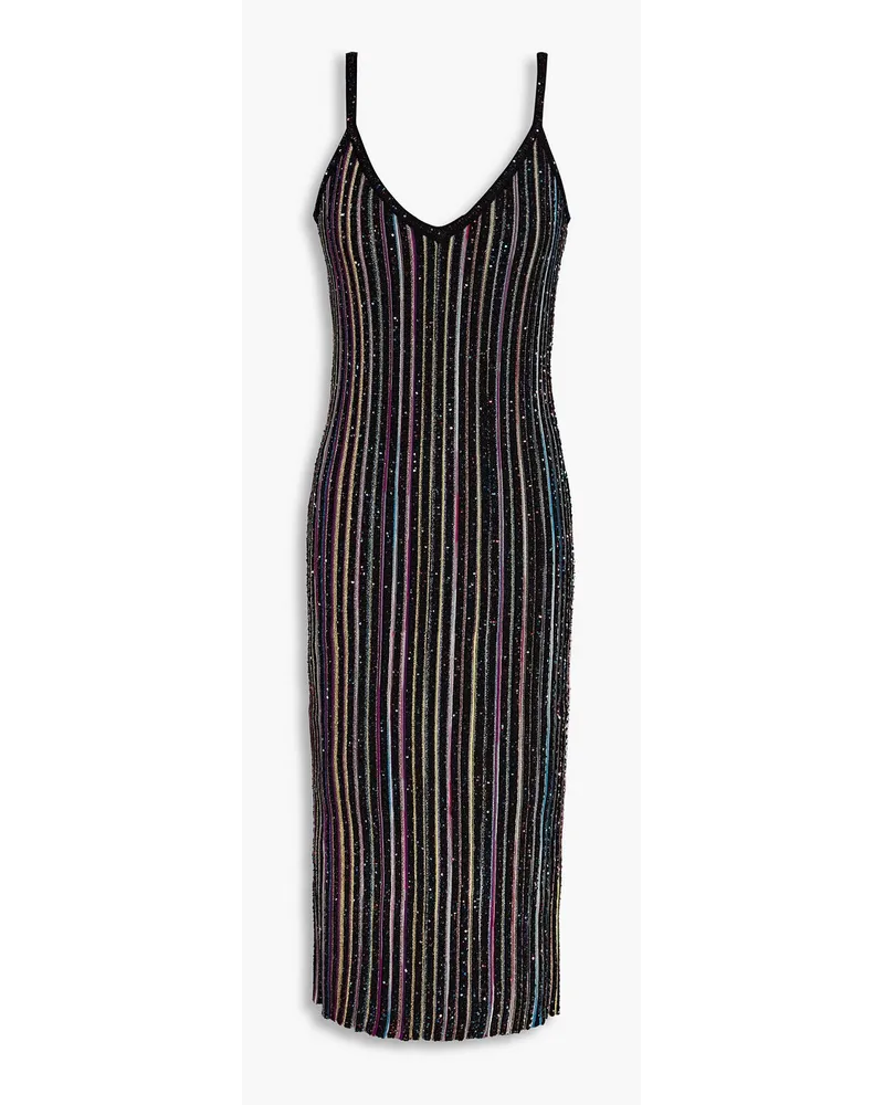 Missoni Strickkleid inHäkeloptik mit Metallic-Effekt Schwarz