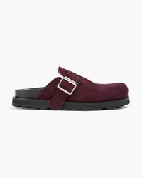 Jil Sander Clogs aus Veloursleder Lila