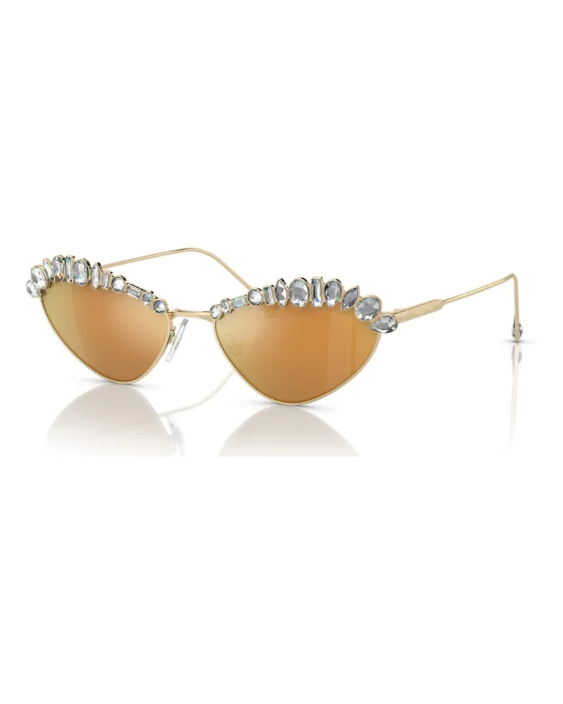 Swarovski Sonnenbrille, Statement, Cat-eye-Form, SK7009, Goldfarben Goldfarben