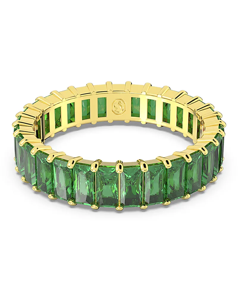 Swarovski Matrix Ring, Baguette-Schliff, Grün, Goldlegierungsschicht Grün