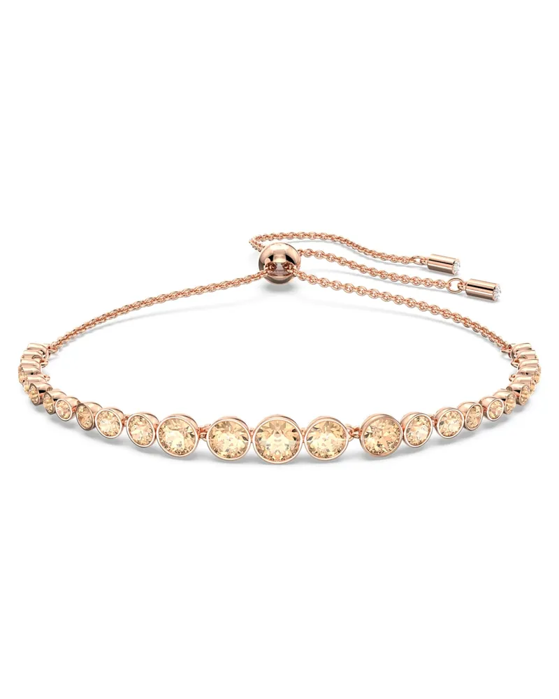 Swarovski Emily Armband, Gemischte Rundschliffe, Rosa, Roségold-Legierungsschicht Rosa