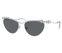 Sonnenbrille, Ovale Form, SK7017, Silberfarben