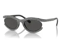 Sonnenbrille, Ovale Form, SK6006, Schwarz