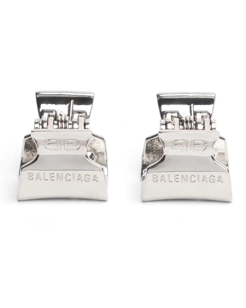 Balenciaga Set Mit 2 Metallhaarclips „xs Holli Silber