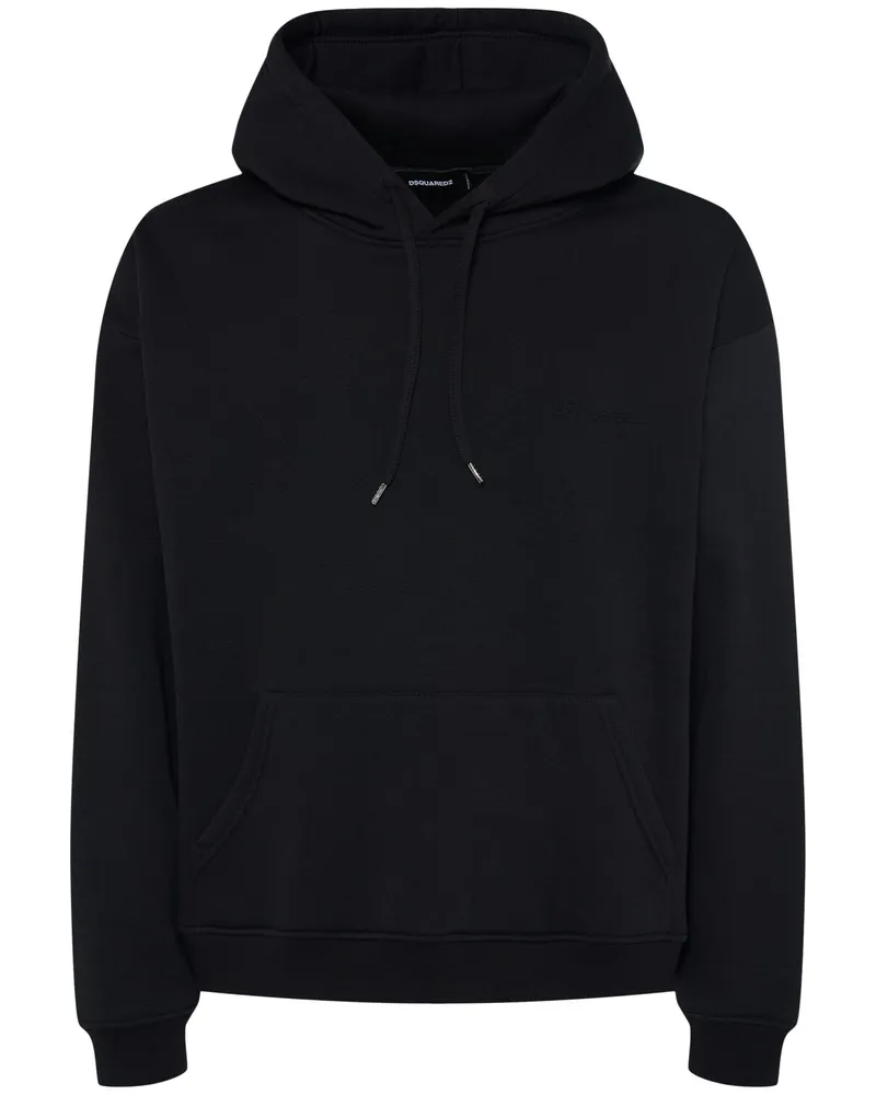 Dsquared2 Hoodie Aus Fleece Im Relax Fit Schwarz