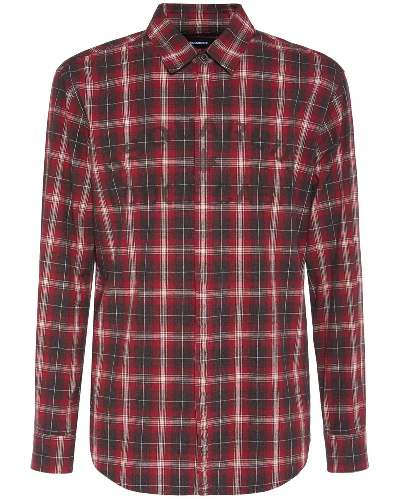 Dsquared2 Baumwollshirt Mit Druck Rot