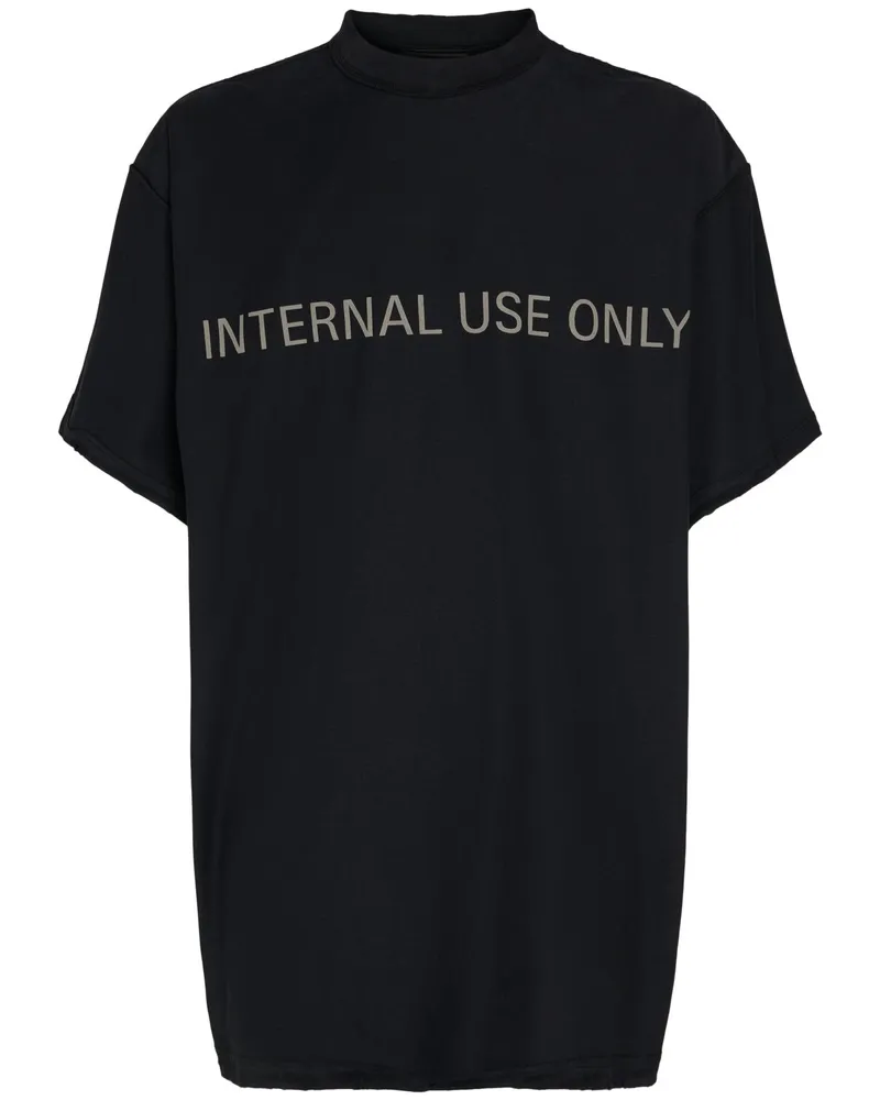Balenciaga T-shirt Aus Baumwolle „inside Out Schwarz