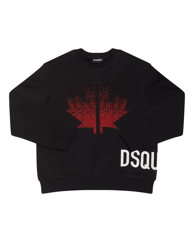 Dsquared2 Sweatshirt Aus Baumwolle Schwarz