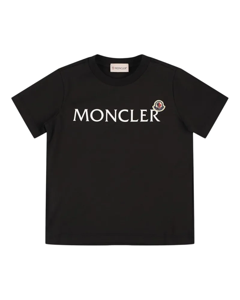 Moncler Logo Cotton T-shirt Schwarz