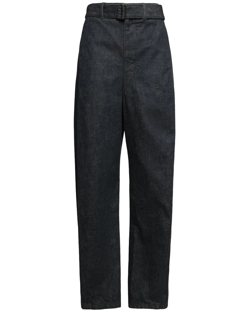 Christophe Lemaire Baumwolljeans Mit Hohem Bund Blau