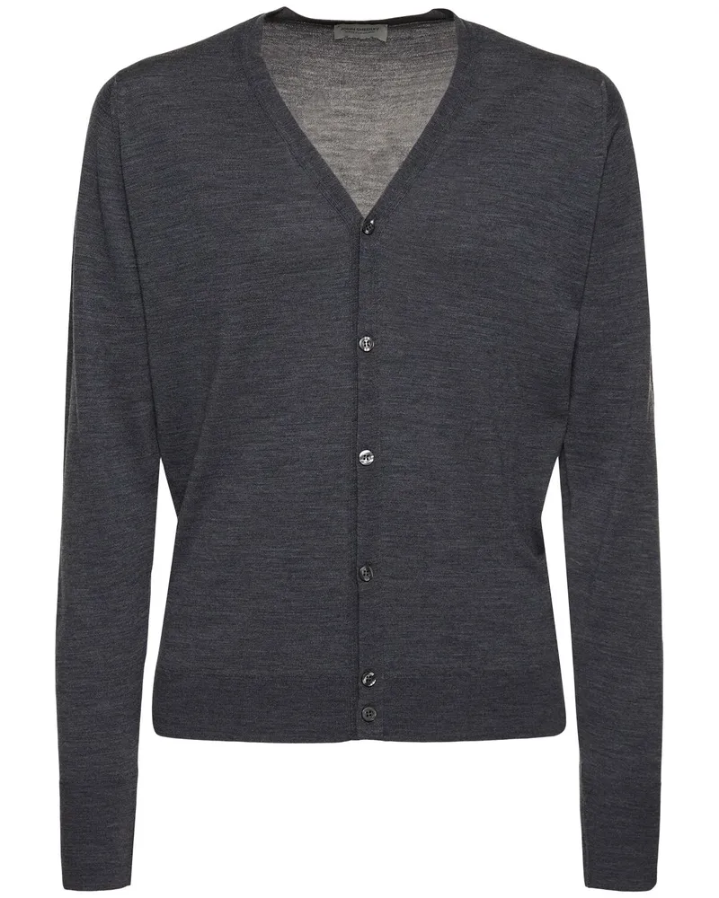John Smedley Strickjacke Aus Wollstrick „bryn Schwarz