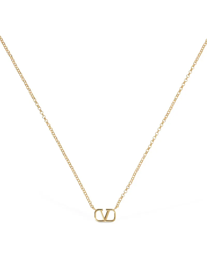 Valentino Garavani Halskette Mit Logoanhänger Gold