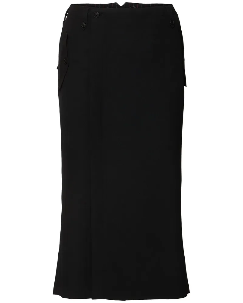 Yohji Yamamoto Rock Aus York-wollmischgarbardine Schwarz